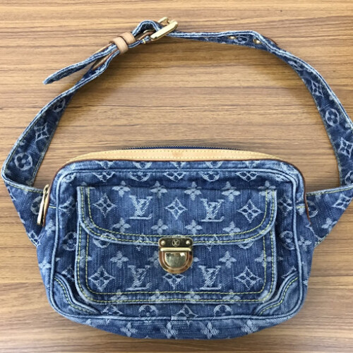 LOUIS VUITTON　ルイヴィトン　デニム　ウエストポーチ　モノグラム　ボディバッグ