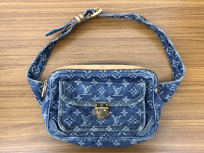 LOUIS VUITTON　ルイヴィトン　デニム　ウエストポーチ　モノグラム　ボディバッグ