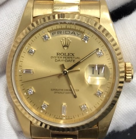 ROLEX　デイデイト　10Pダイヤ　18238A