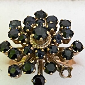 18K　色石付き　リング　6.3g