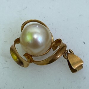 K18　パール付き　トップ　7.5mm　1.5g